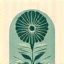 Abstract icon representing Portland living: a stylized outline of a rose and a bridge, incorporating natural elements